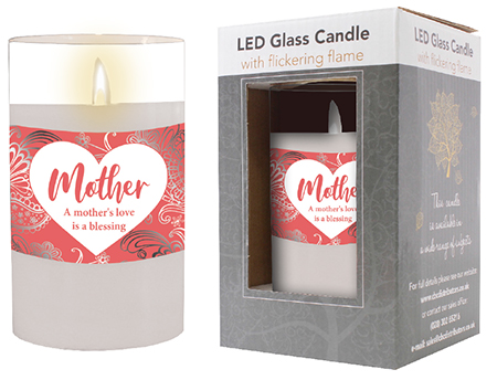 LED Candle/Glass Jar/Timer/Mother  (86725)