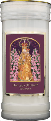 Pillar Candle - Our Lady of Health   (8696)