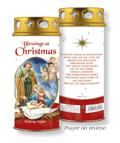 Candle/Christmas Blessings/Windproof Cap   (86962)