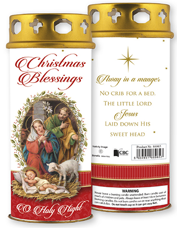 Candle/Christmas Blessings/Windproof Cap   (86965)