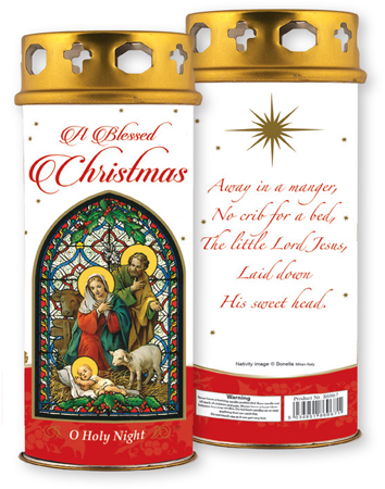 Candle/Christmas Blessings/Windproof Cap   (86967)
