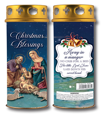 Candle/Christmas Blessings/Windproof Cap   (86986)