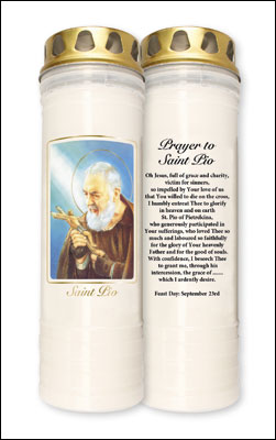 Pillar Candle - Saint Pio - 7 Day   (86995)