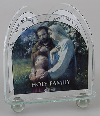 Glass Votive Light Holder/Holy Family  (87403)