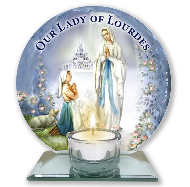Glass Votive Light Holder/Lourdes  (87434)
