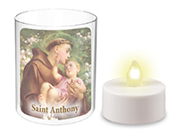 Battery Votive Light & Holder/Saint Anthony   (87841)