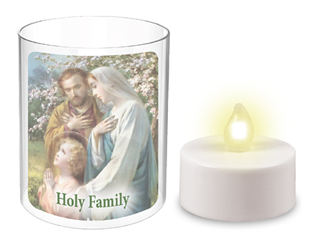 Battery Votive Light & Holder/Holy Family   (87843)