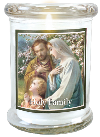 LED Glass Candle Holder/Holy Family   (87883)
