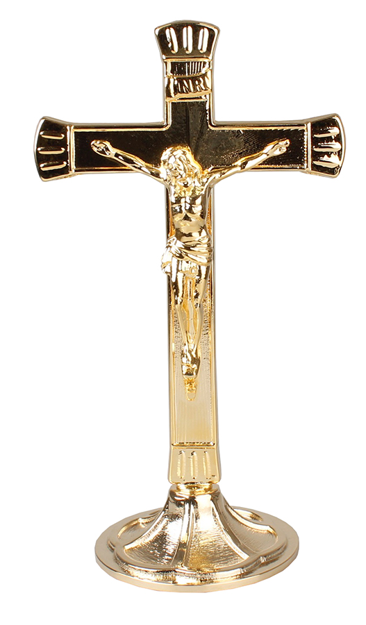 Brass Standing Crucifix 8 3/4 Inch   (88429/2)