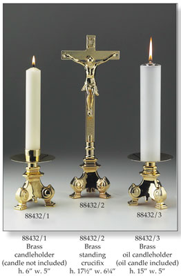 Candleholder - Brass Base   (88432/1)