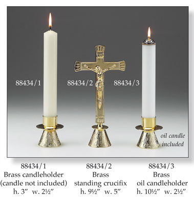 Brass Oil Candleholder   (88434/3)