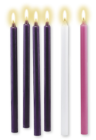 Advent Candle Set - 15 inch x 1 1/8 inch   (88632)