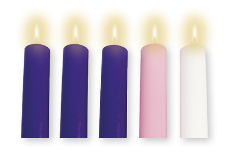 Advent Candle Set - 8 inch x 2 inch   (88633)