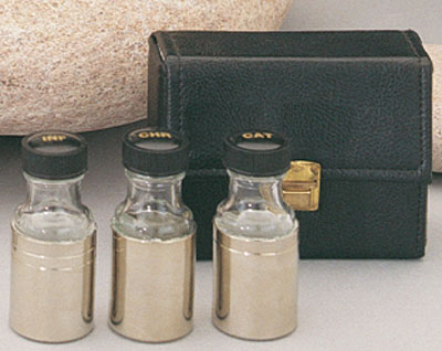 Oil Bottles in Leather Case   (88895)