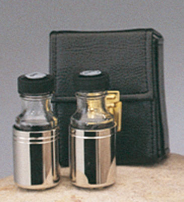 Oil Bottles in Leather Case   (88897)