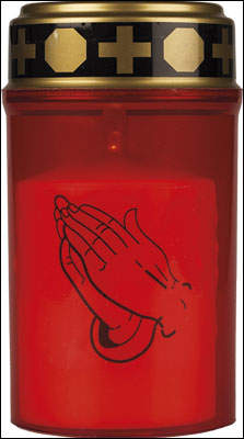Battery Memorial Light/Praying Hands/Red   (88982)