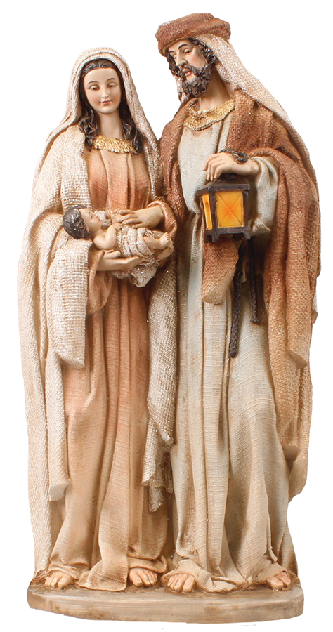 Resin Nativity/Holy Family/Coloured -18 inch   (89396)