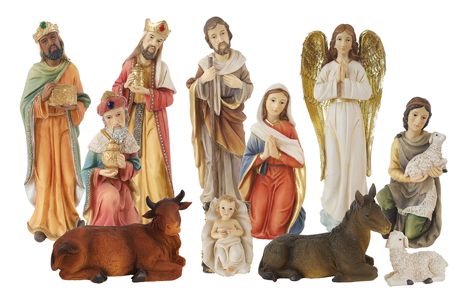 Fibre Glass Nativity/11 Figures/18 inch   (89459)