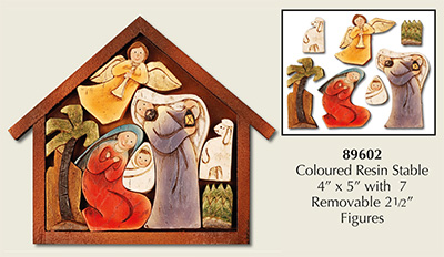 Nativity Set/Resin/Holy Family 4 inch   (89602)