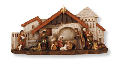 Resin Nativity/Plaque 3  inch   (89622)