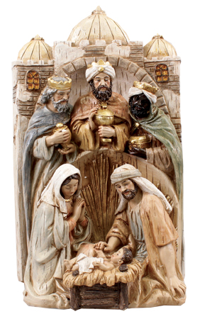 Resin Nativity Holy family/Kings/6 - 8 inch Figures   (89689)