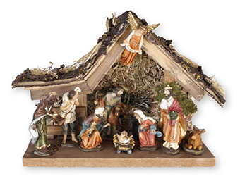 Nativity/Resin/10 Figures.2 3/4 inch With Shed   (89890)
