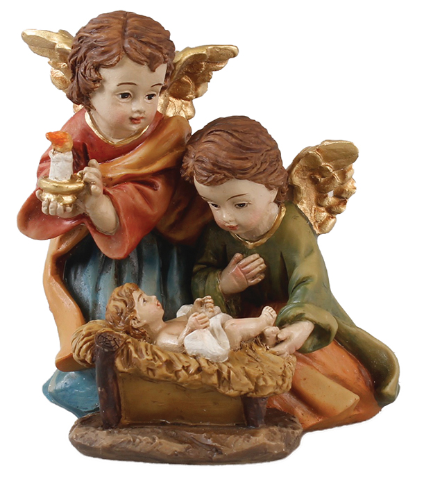 Resin Children's Nativity Set - 4 inch/3 Figures   (89907)