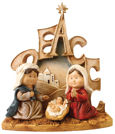 Resin Children's Nativity - 12 1/2 inch/ 3 Figures   (89910)