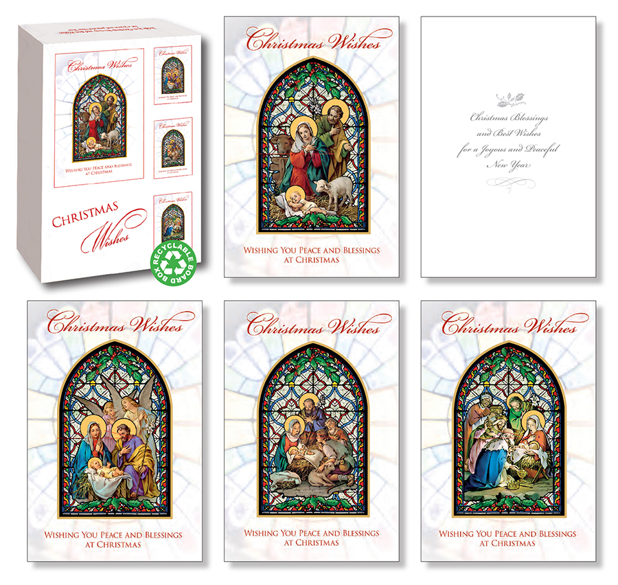 Christmas Wishes Box/18 Cards/4 Designs   (92801)