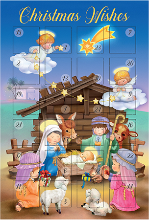 Advent Calendar Card with Easel/1 Design (95001)