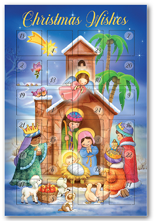 Advent Calendar Card with Easel/1 Design (95002)