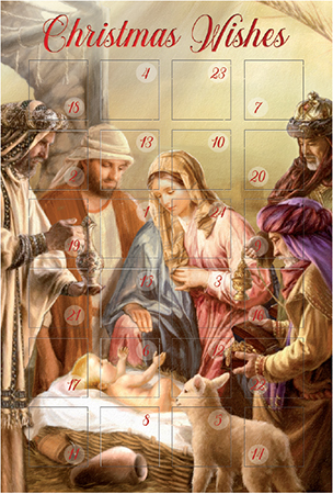 Advent Calendar Card with Easel/1 Design (95006)