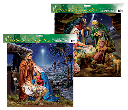 Advent Calendar/ 2 Designs with Glitter   (95057)