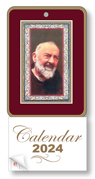 Calendar/Saint Pio/Silver Highlights   (9575/PIO)