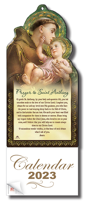 Calendar/Wood Plaque/Saint Anthony   (96240)