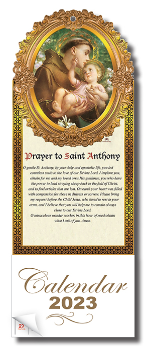 Calendar/Wood Plaque/Saint Anthony   (96260)