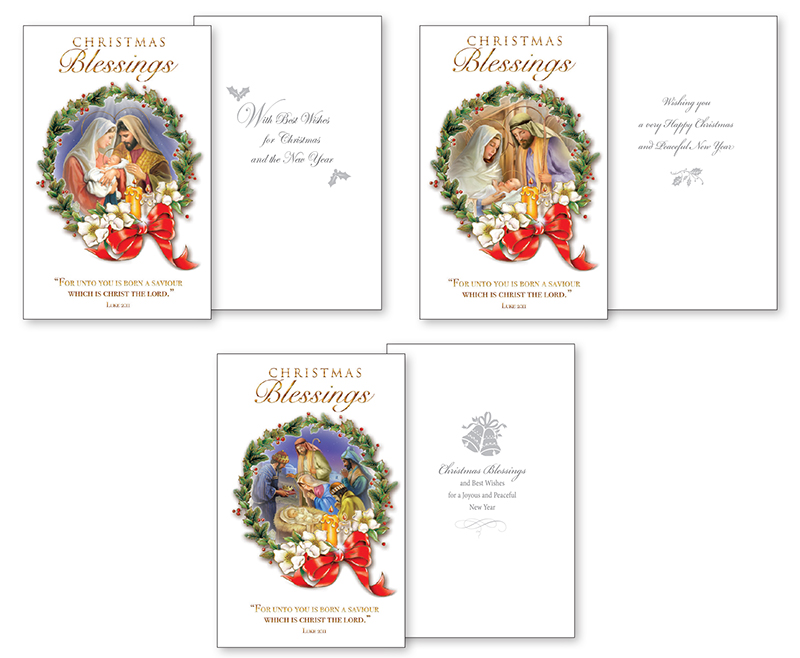 Christmas Card Packet/10 in/3 Designs   (97113)