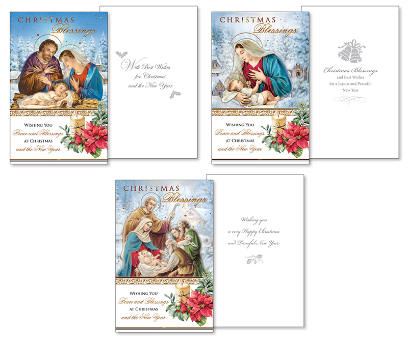 Christmas Card Packet/10 in/3 Designs   (97117)