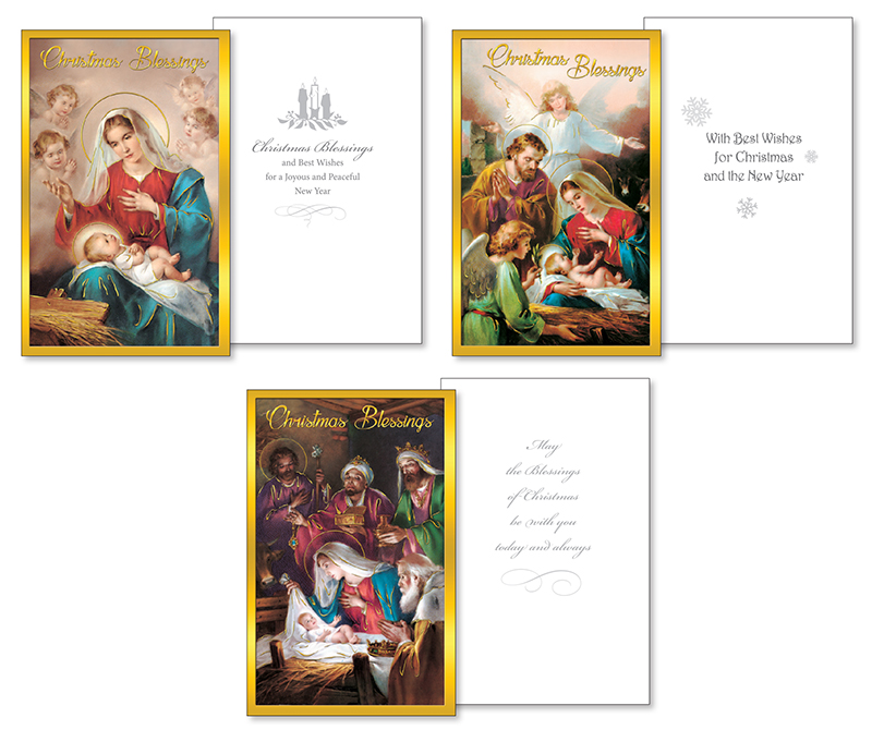 Christmas Card Packet/10 in/3 Designs   (97120)