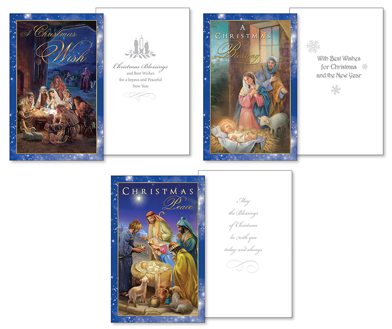 Christmas Card Packet/10 in/3 Designs   (97126)