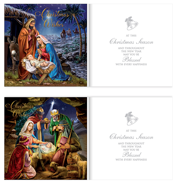 Christmas Card/Gold Foil - 2 Designs   (97234)
