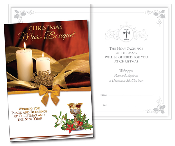 Christmas Mass Bouquet Card with Insert   (99307)