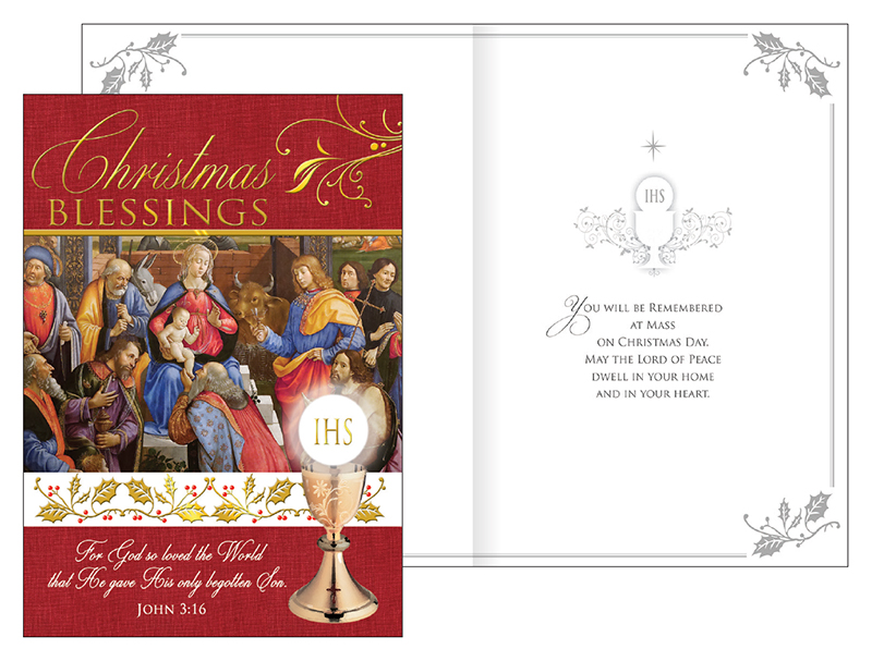 Christmas Priest Card with Insert   (99410)