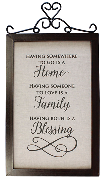 Family Home Blessing Wood Plaque   (AG31144)