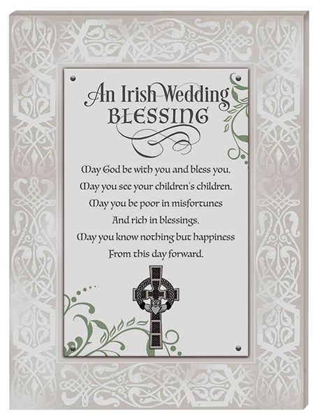 Wood Irish Wedding Blessing Plaque  (AG31229)