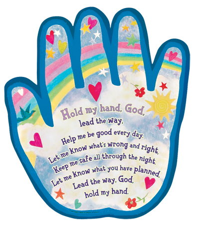 Wood Prayer Plaque/Hold my Hand God   (AG32737)
