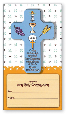 Communion Cross/Card/Certificate - Symbolic   (C10279)
