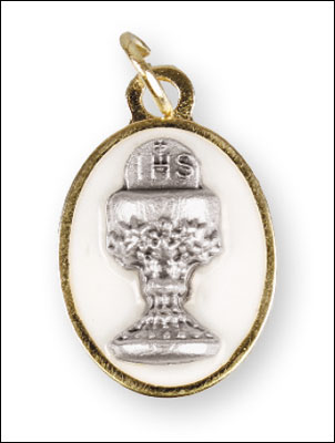 Communion Metal Medal With Enamel   (C15506)