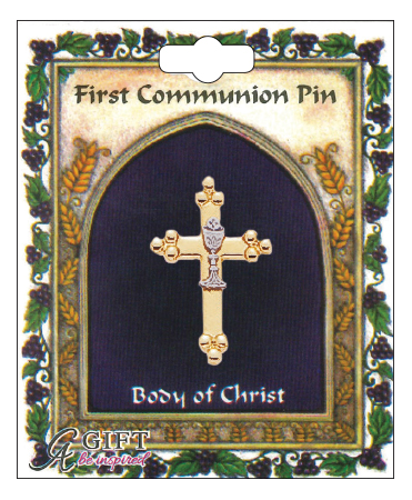 Communion Brooch/Cross & Chalice   (C1771)