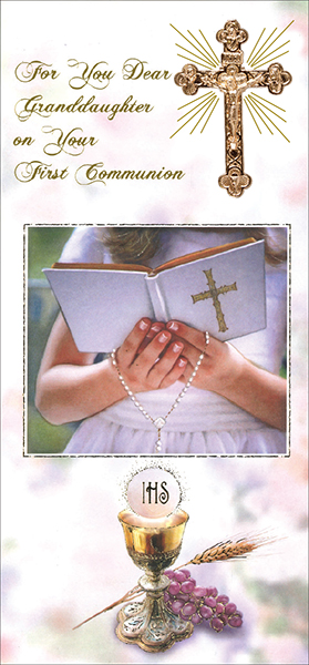 Communion Boxed Card/Granddaughter   (C23512)
